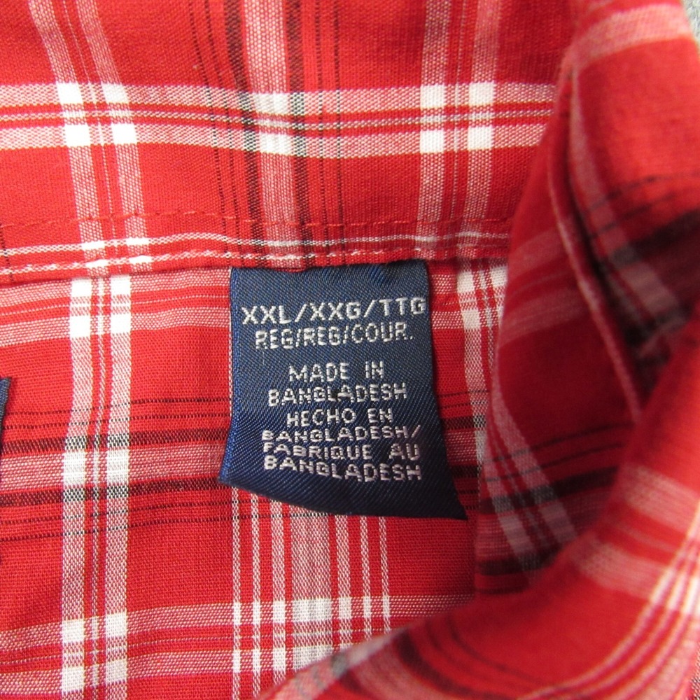 Wrangler Shirt Men Extra Extra Large Red Plaid Pearl Snap Western Cowboy Country - Picture 5 of 7